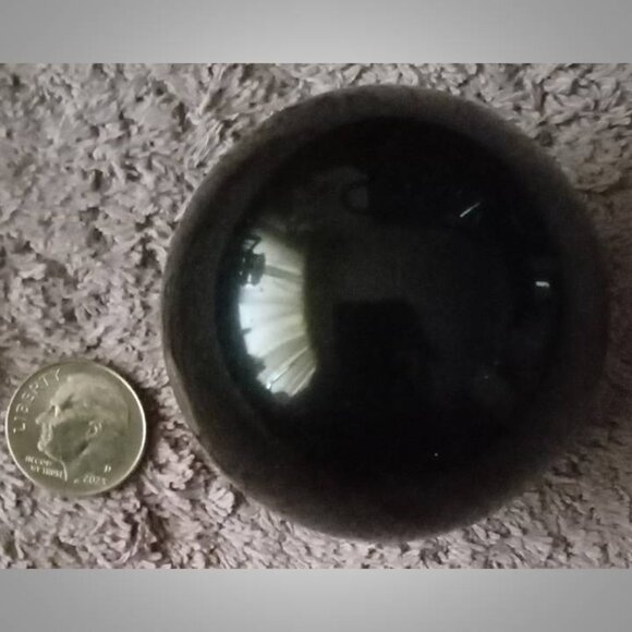 50mm black obsidian SPHERE crystal rock : protection transformation 02 - Picture 2 of 2
